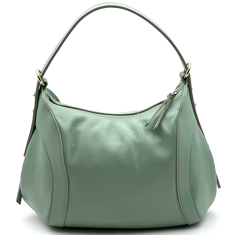 Silvia Italian Leather Shoulder Bag - Leather Italiano