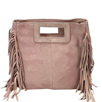 Solaio Cow Leather Fringe Handbag - Leather Italiano