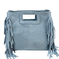 Solaio Cow Leather Fringe Handbag - Leather Italiano