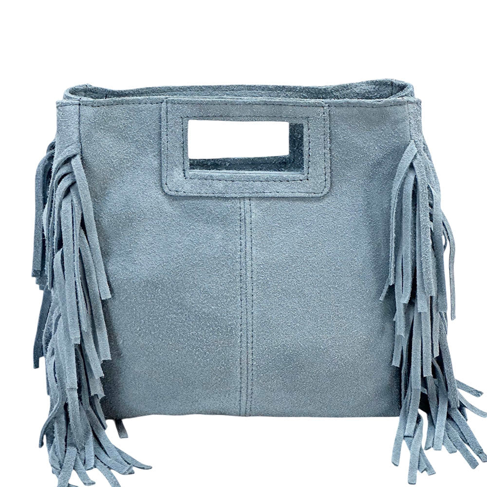 Solaio Cow Leather Fringe Handbag - Leather Italiano