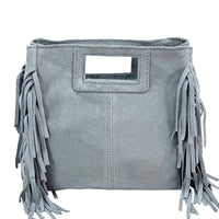 Solaio Cow Leather Fringe Handbag - Leather Italiano