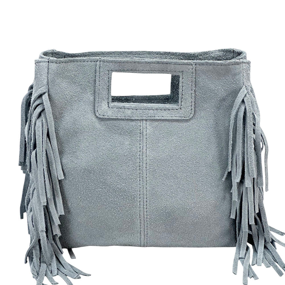 Solaio Cow Leather Fringe Handbag - Leather Italiano
