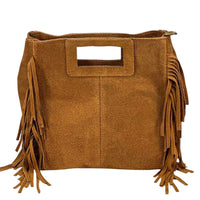 Solaio Cow Leather Fringe Handbag - Leather Italiano