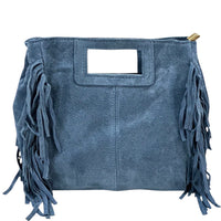 Solaio Cow Leather Fringe Handbag - Leather Italiano