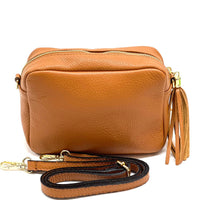 Solea Italian Leather Tassel Clutch & Crossbody Bag - Leather Italiano