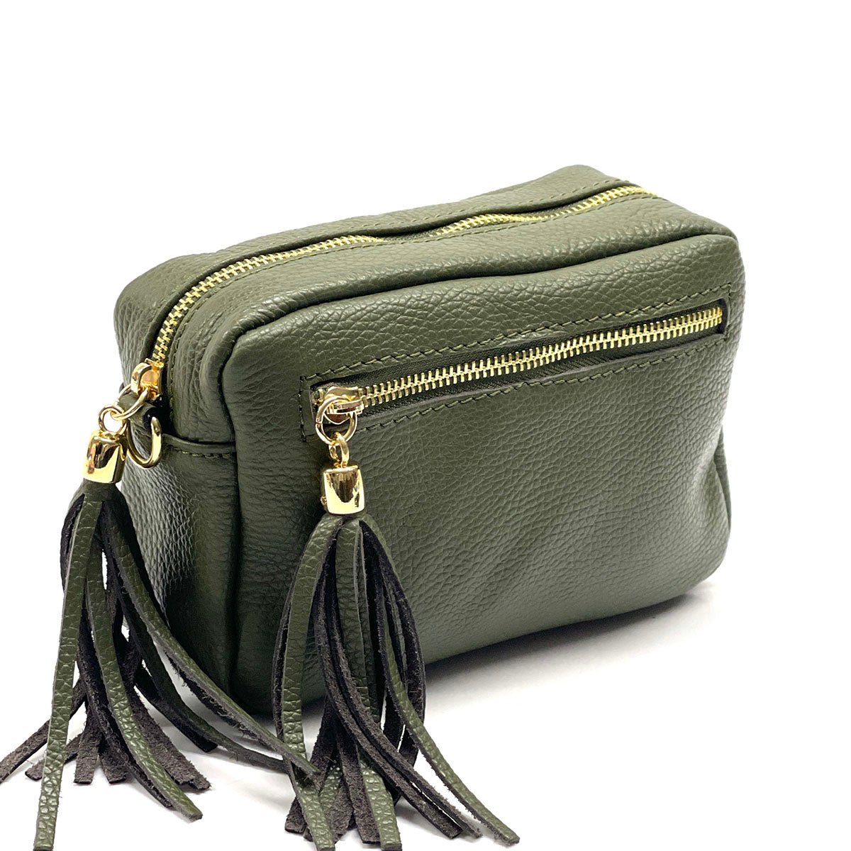 Solea Italian Leather Tassel Clutch & Crossbody Bag - Leather Italiano