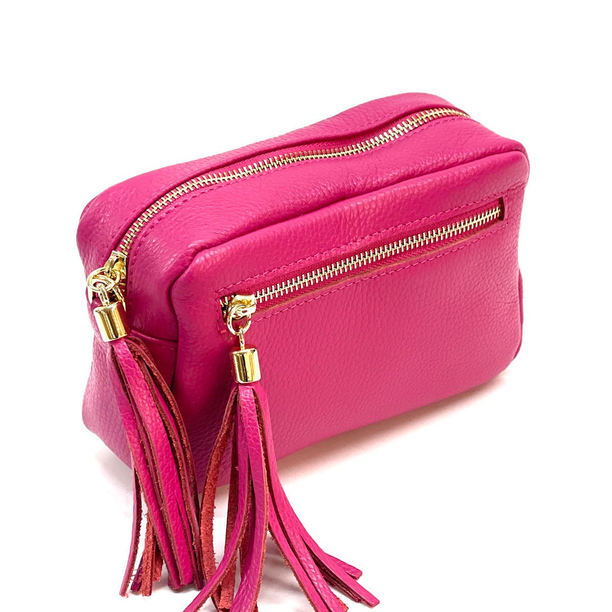 Solea Italian Leather Tassel Clutch & Crossbody Bag - Leather Italiano