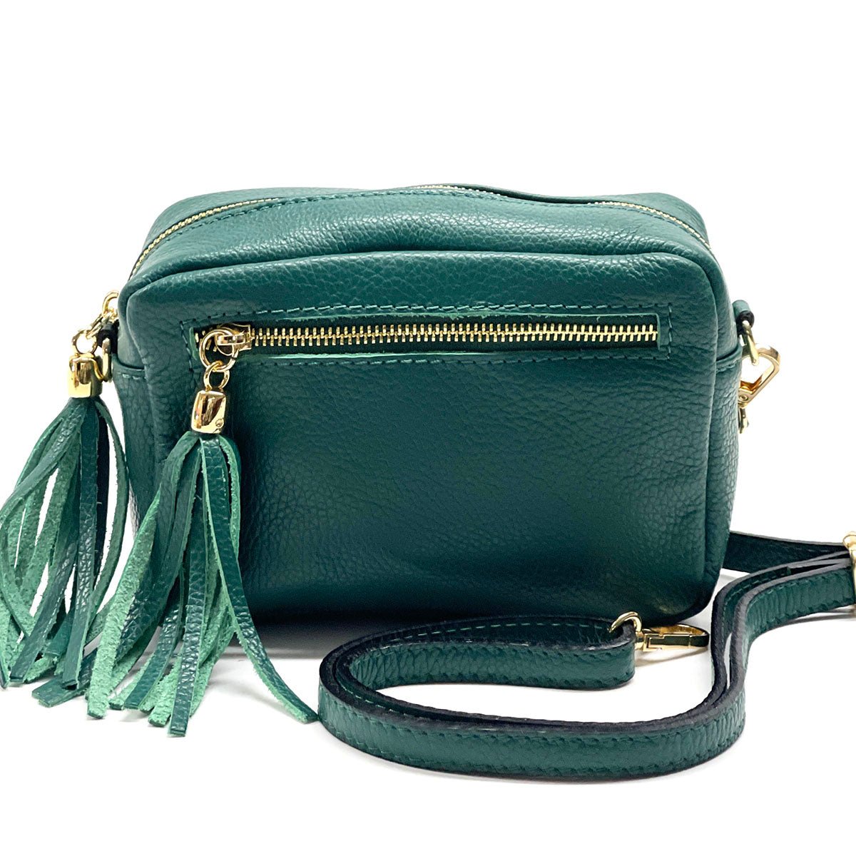 Solea Italian Leather Tassel Clutch & Crossbody Bag - Leather Italiano