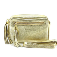 Solea Italian Leather Tassel Clutch & Crossbody Bag - Leather Italiano