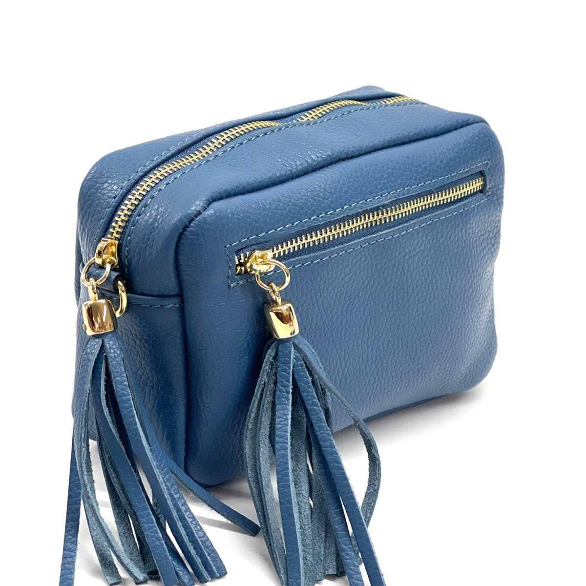 Solea Italian Leather Tassel Clutch & Crossbody Bag - Leather Italiano