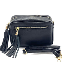 Solea Italian Leather Tassel Clutch & Crossbody Bag - Leather Italiano