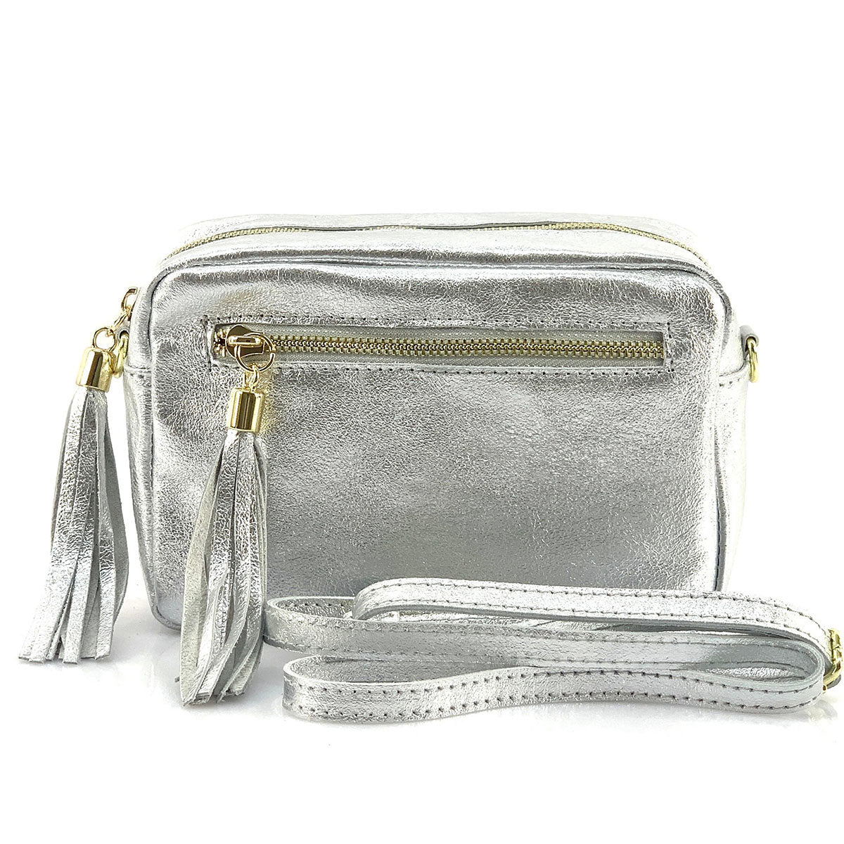 Solea Italian Leather Tassel Clutch & Crossbody Bag - Leather Italiano