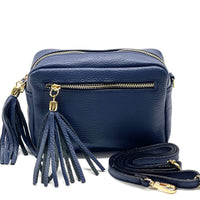 Solea Italian Leather Tassel Clutch & Crossbody Bag - Leather Italiano