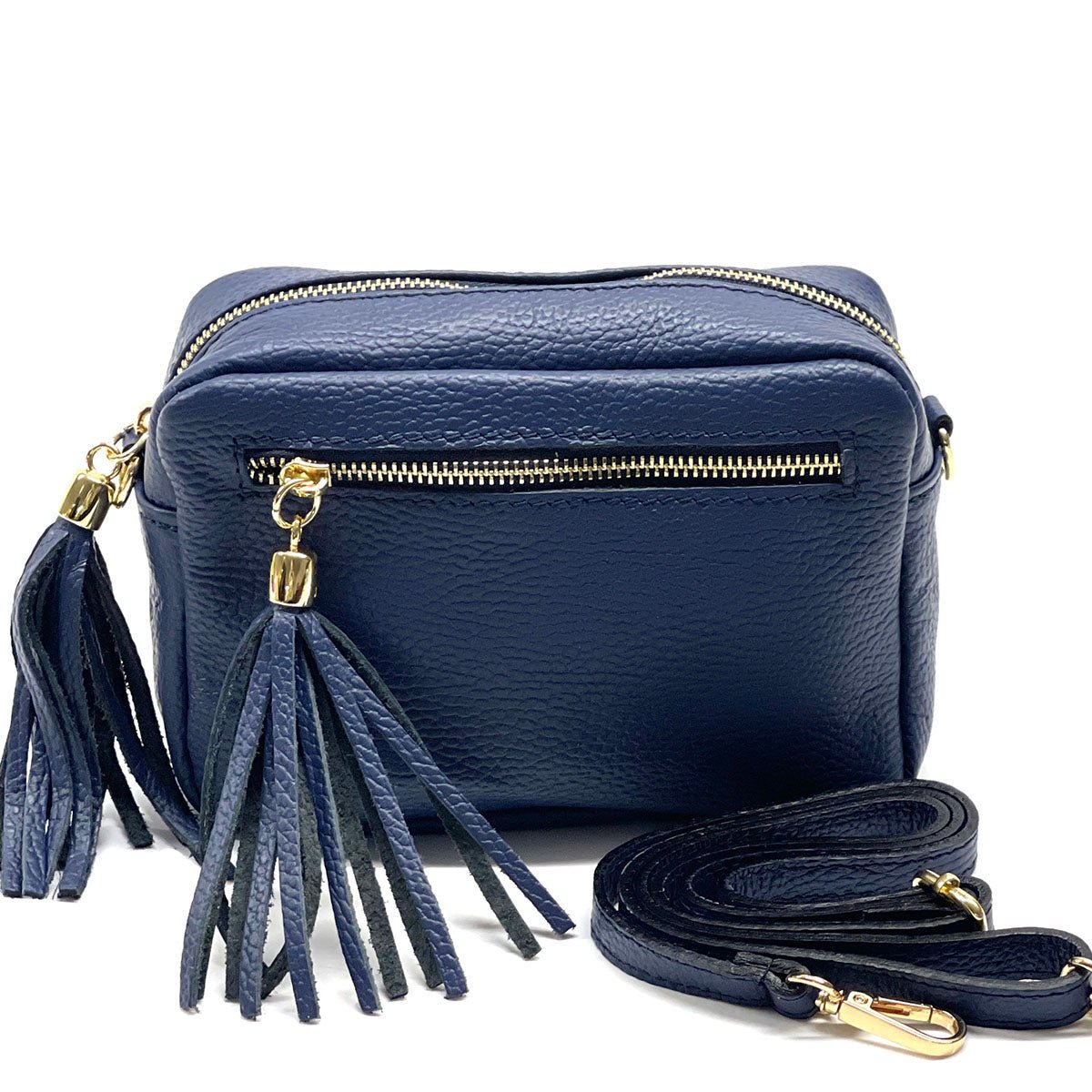 Solea Italian Leather Tassel Clutch & Crossbody Bag - Leather Italiano