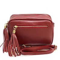 Solea Italian Leather Tassel Clutch & Crossbody Bag - Leather Italiano