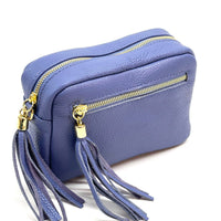 Solea Italian Leather Tassel Clutch & Crossbody Bag - Leather Italiano