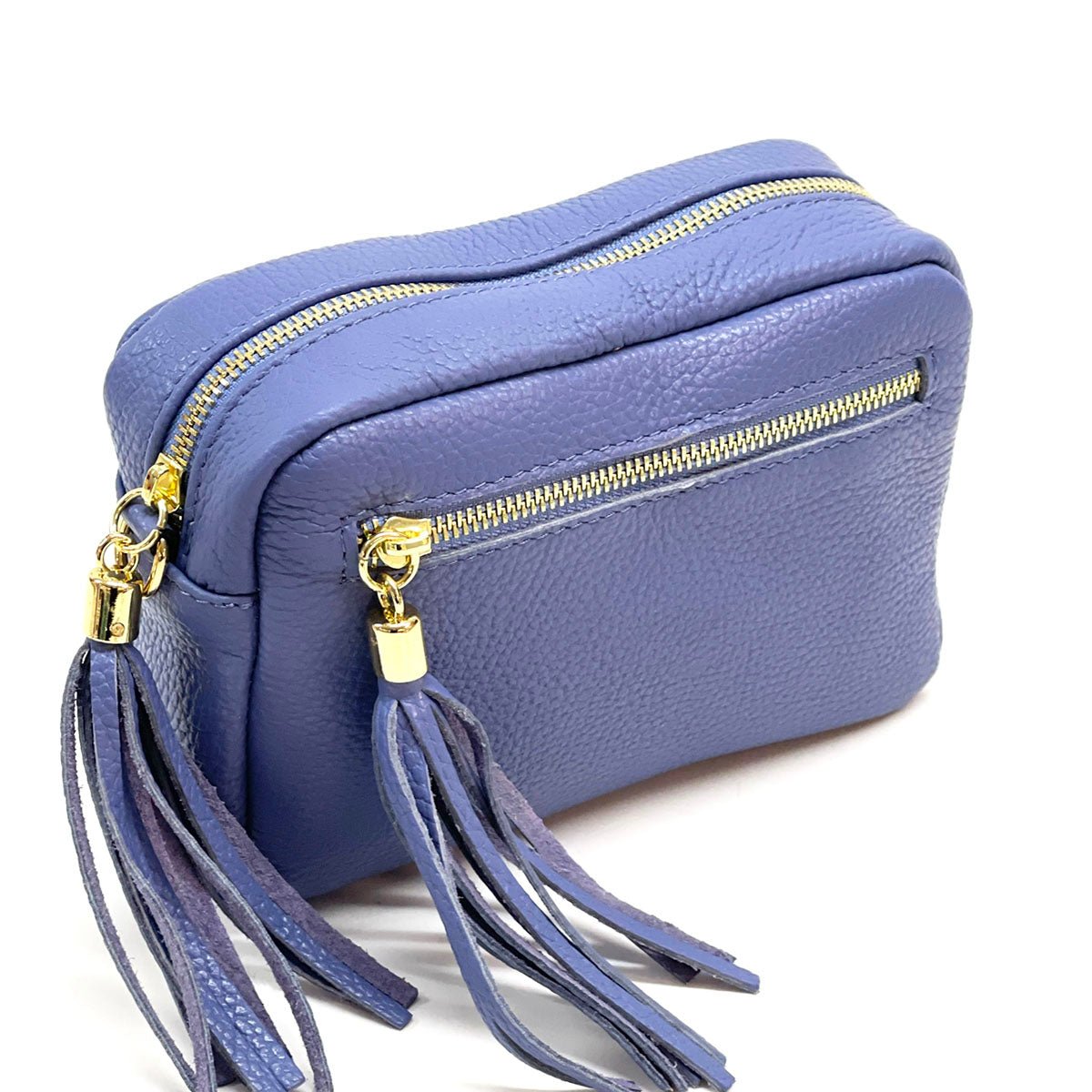 Solea Italian Leather Tassel Clutch & Crossbody Bag - Leather Italiano