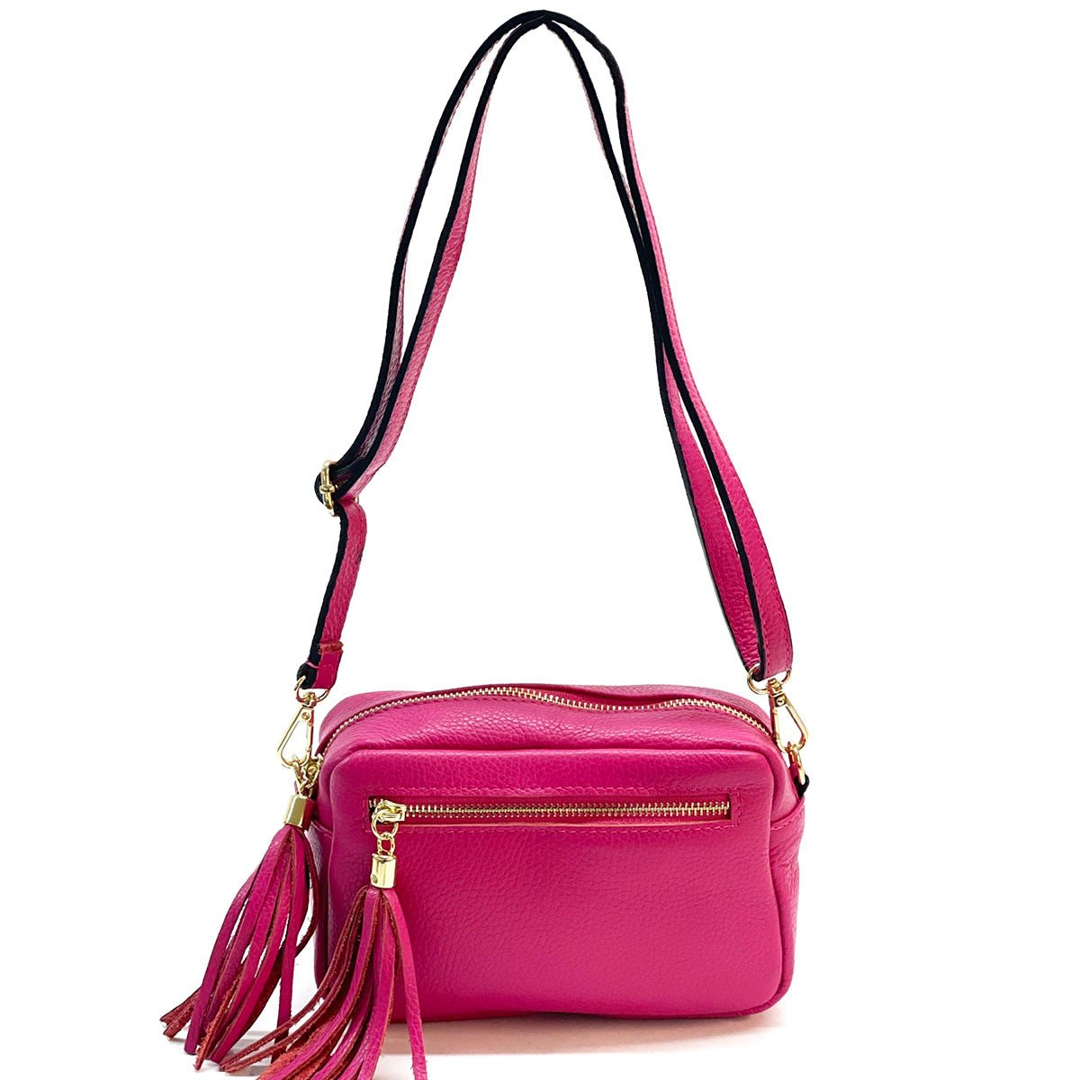Solea Italian Leather Tassel Clutch & Crossbody Bag - Leather Italiano
