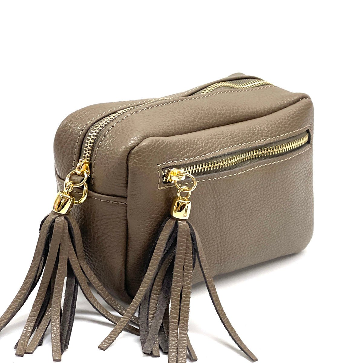 Solea Italian Leather Tassel Clutch & Crossbody Bag - Leather Italiano