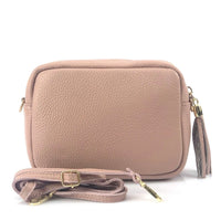 Solea Italian Leather Tassel Clutch & Crossbody Bag - Leather Italiano
