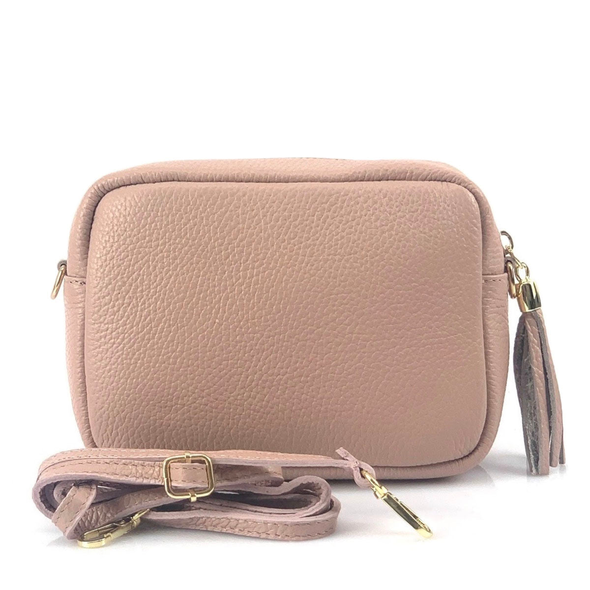 Solea Italian Leather Tassel Clutch & Crossbody Bag - Leather Italiano