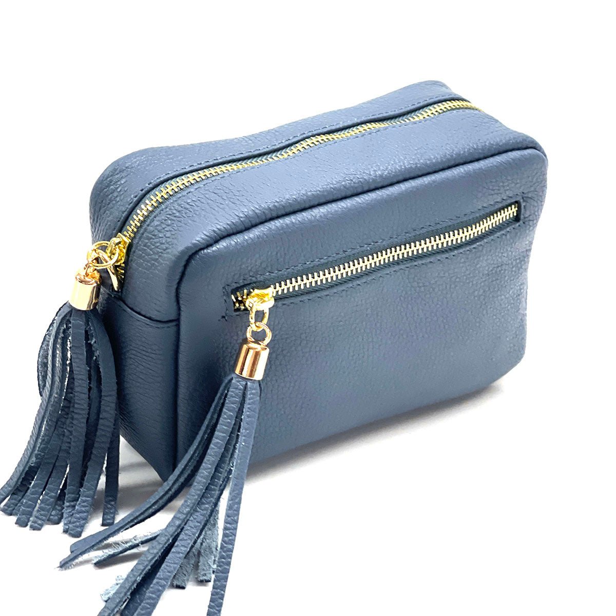 Solea Italian Leather Tassel Clutch & Crossbody Bag - Leather Italiano