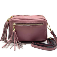 Solea Italian Leather Tassel Clutch & Crossbody Bag - Leather Italiano