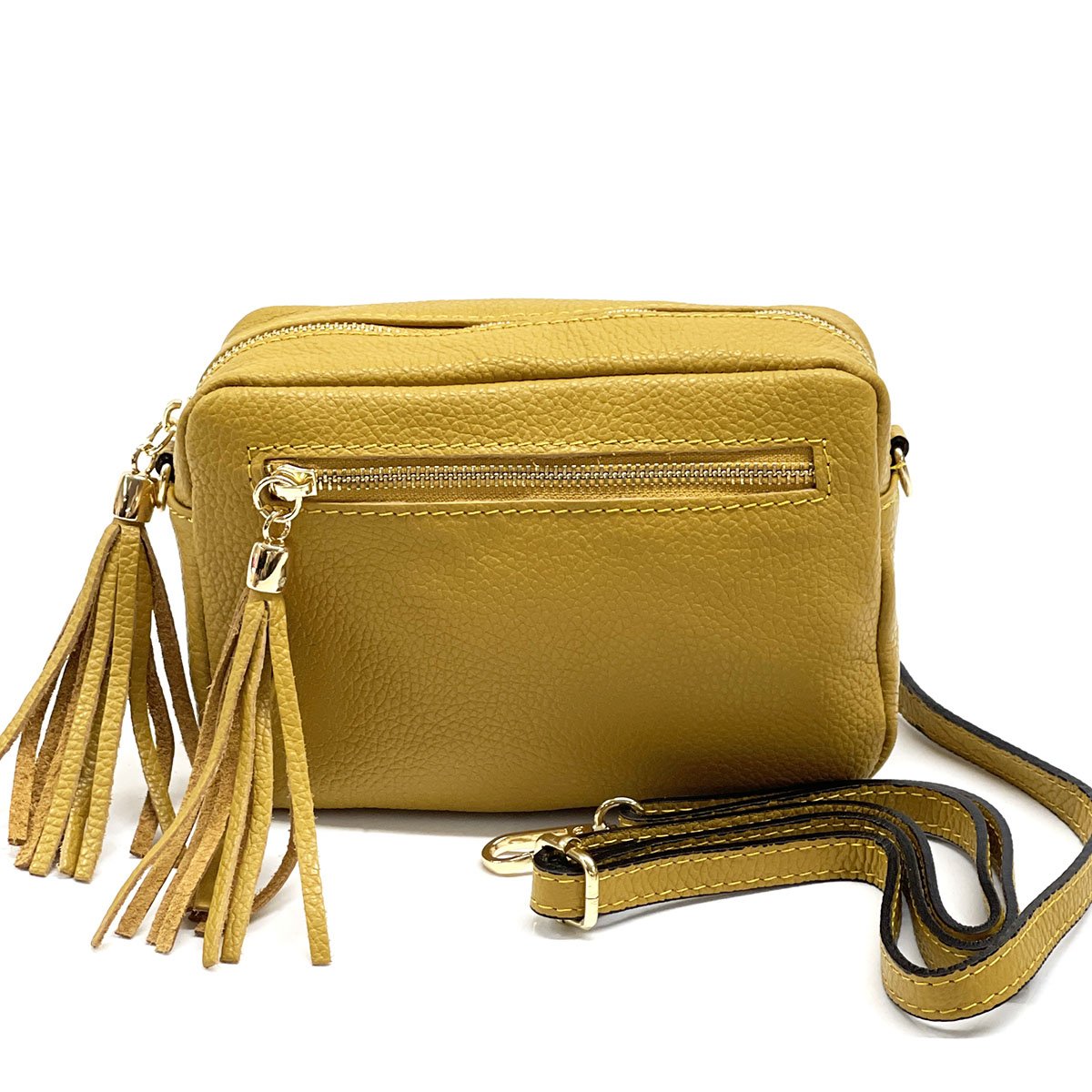 Solea Italian Leather Tassel Clutch & Crossbody Bag - Leather Italiano
