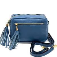 Solea Italian Leather Tassel Clutch & Crossbody Bag - Leather Italiano