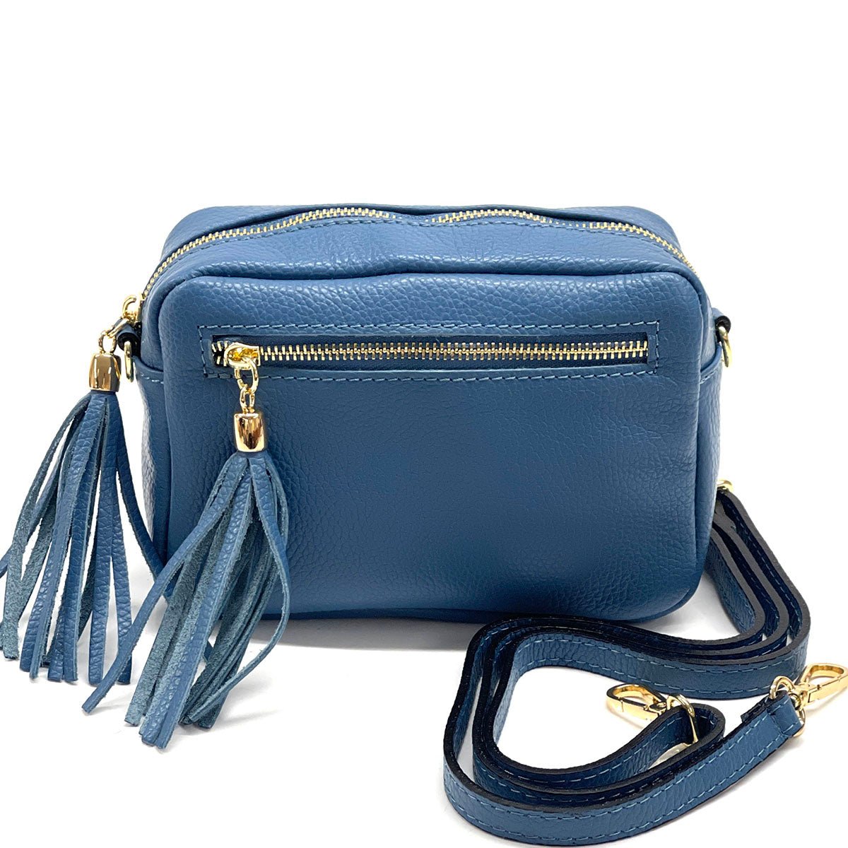 Solea Italian Leather Tassel Clutch & Crossbody Bag - Leather Italiano