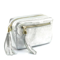 Solea Italian Leather Tassel Clutch & Crossbody Bag - Leather Italiano