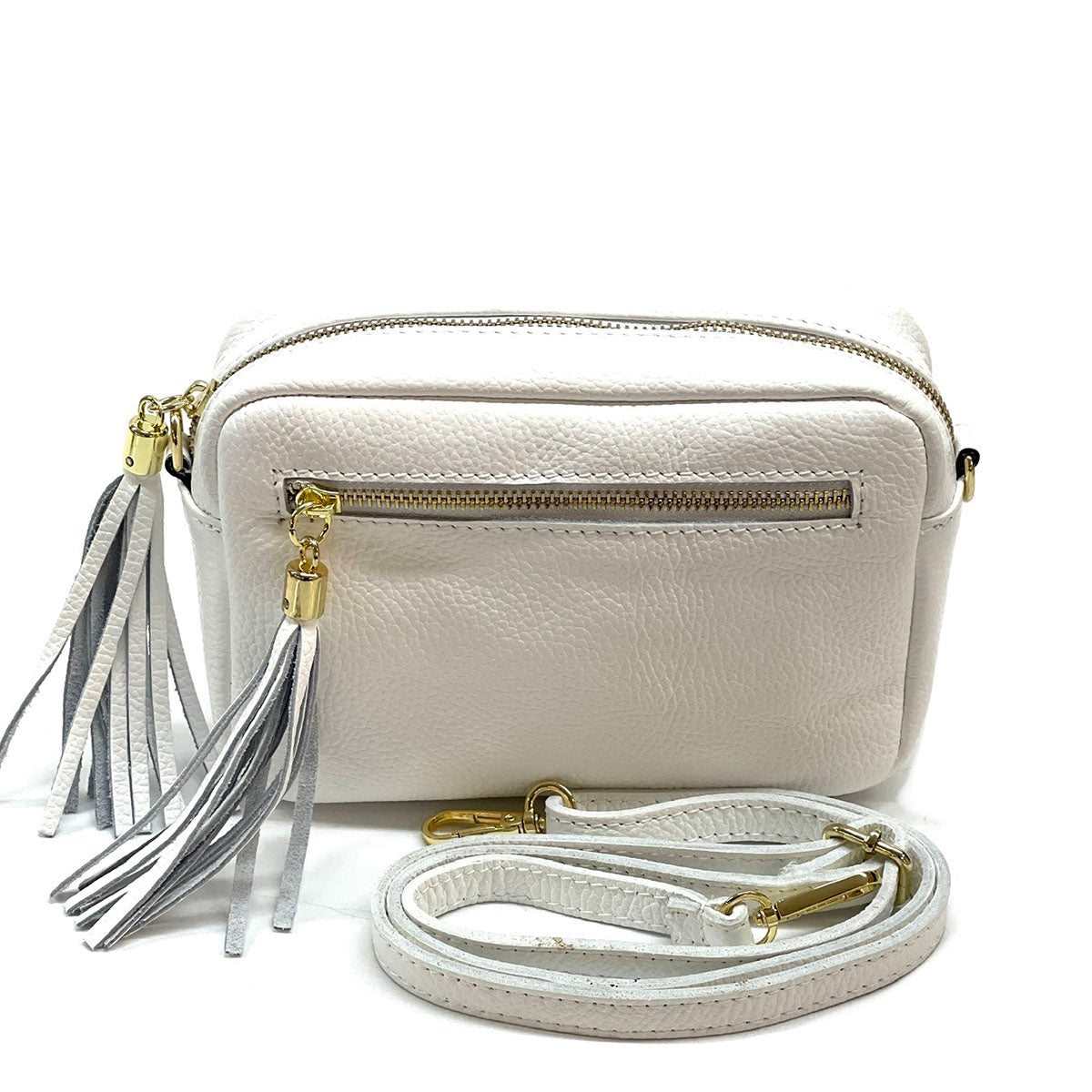 Solea Italian Leather Tassel Clutch & Crossbody Bag - Leather Italiano