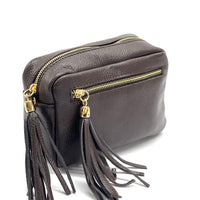 Solea Italian Leather Tassel Clutch & Crossbody Bag - Leather Italiano