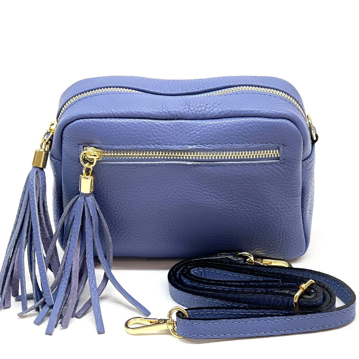 Solea Italian Leather Tassel Clutch & Crossbody Bag - Leather Italiano