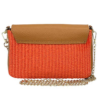 Solea Straw and Leather Clutch & Crossbody Bag - Leather Italiano