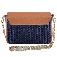 Solea Straw and Leather Clutch & Crossbody Bag - Leather Italiano