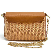 Solea Straw and Leather Clutch & Crossbody Bag - Leather Italiano