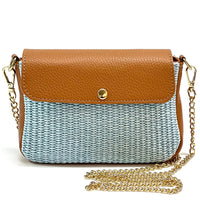 Solea Straw and Leather Clutch & Crossbody Bag - Leather Italiano