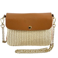 Solea Straw and Leather Clutch & Crossbody Bag - Leather Italiano