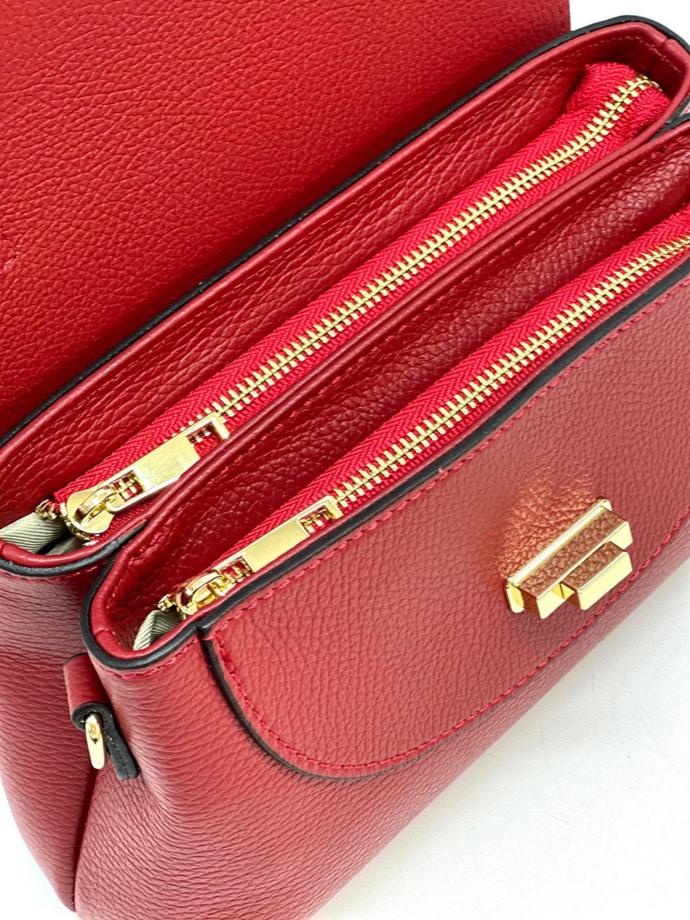 Structured Leather Top Handle Bag - Eleganza - Leather Italiano