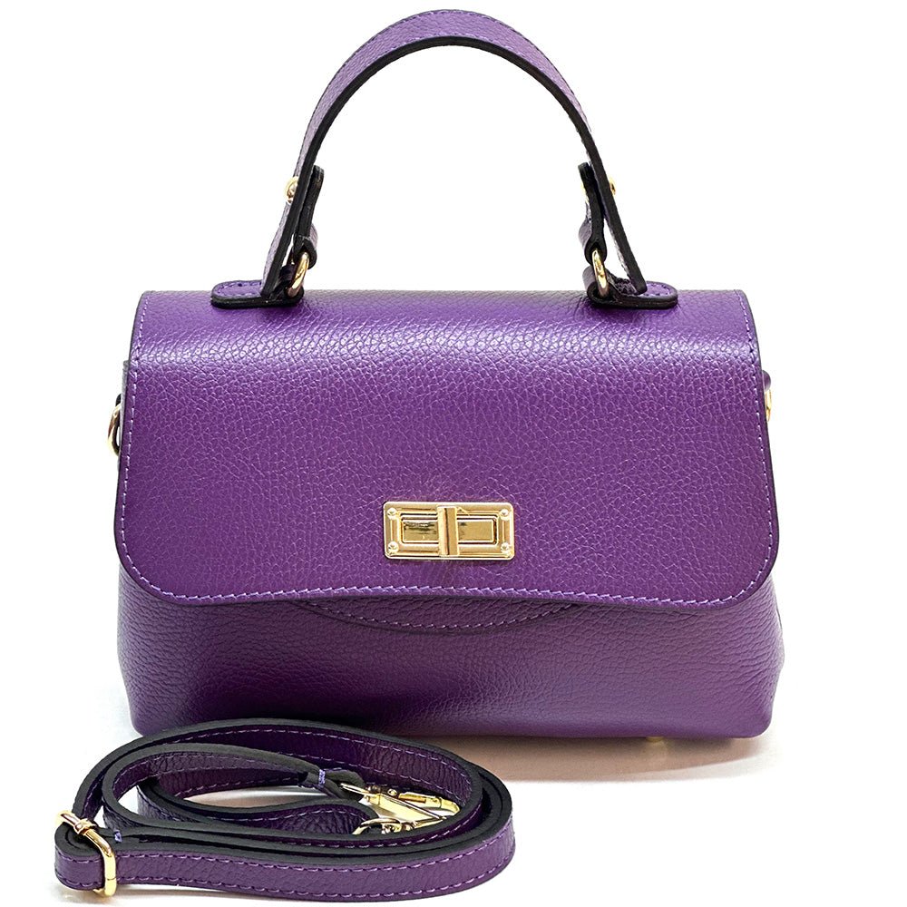 Structured Leather Top Handle Bag - Eleganza - Leather Italiano