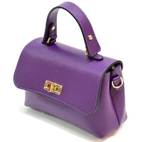 Structured Leather Top Handle Bag - Eleganza - Leather Italiano