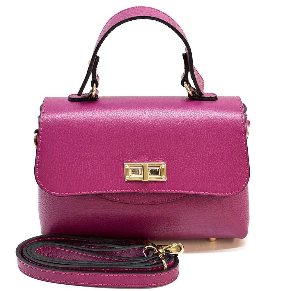Structured Leather Top Handle Bag - Eleganza - Leather Italiano
