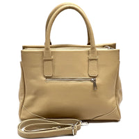 Tarsilla Italian Leather Handbag – Handmade in Florence from Premium Pebbled Leather - Leather Italiano