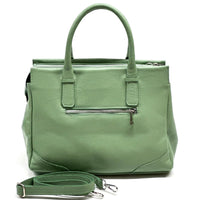 Tarsilla Italian Leather Handbag – Handmade in Florence from Premium Pebbled Leather - Leather Italiano