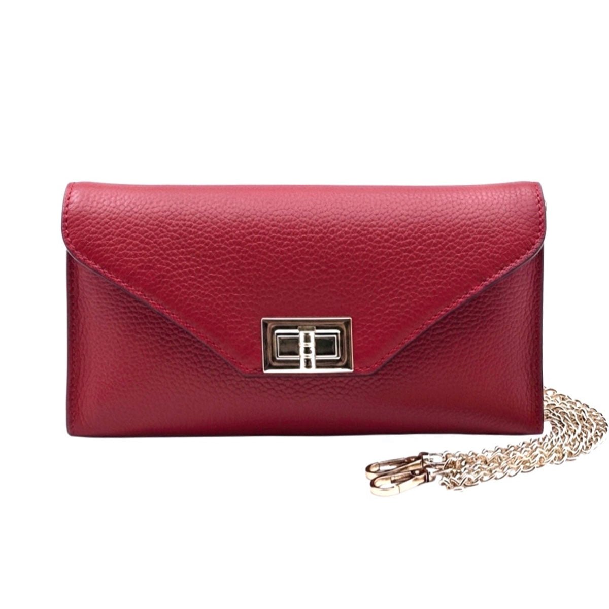 Teodora Italian Leather Evening Clutch Bag - Leather Italiano