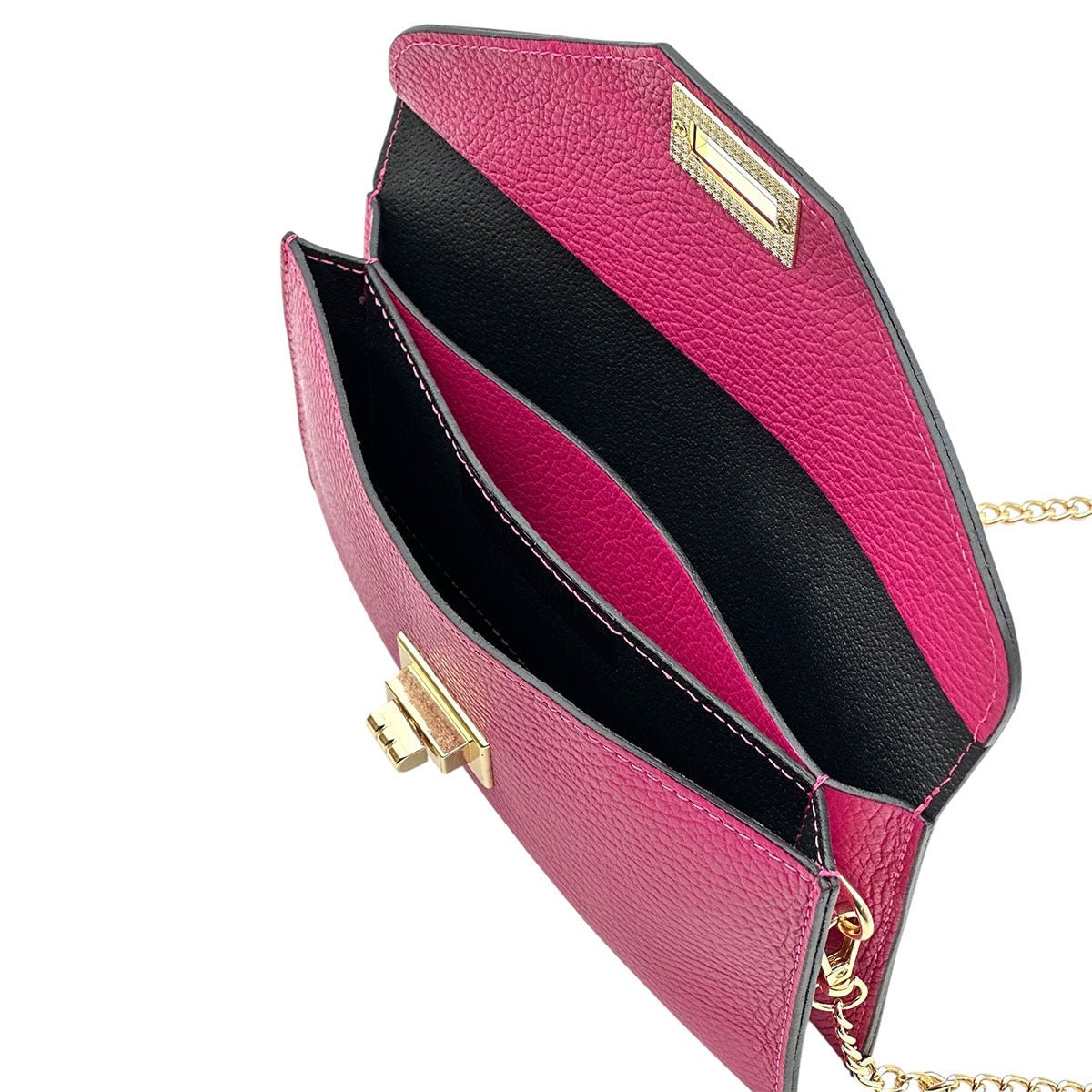 Teodora Italian Leather Evening Clutch Bag - Leather Italiano