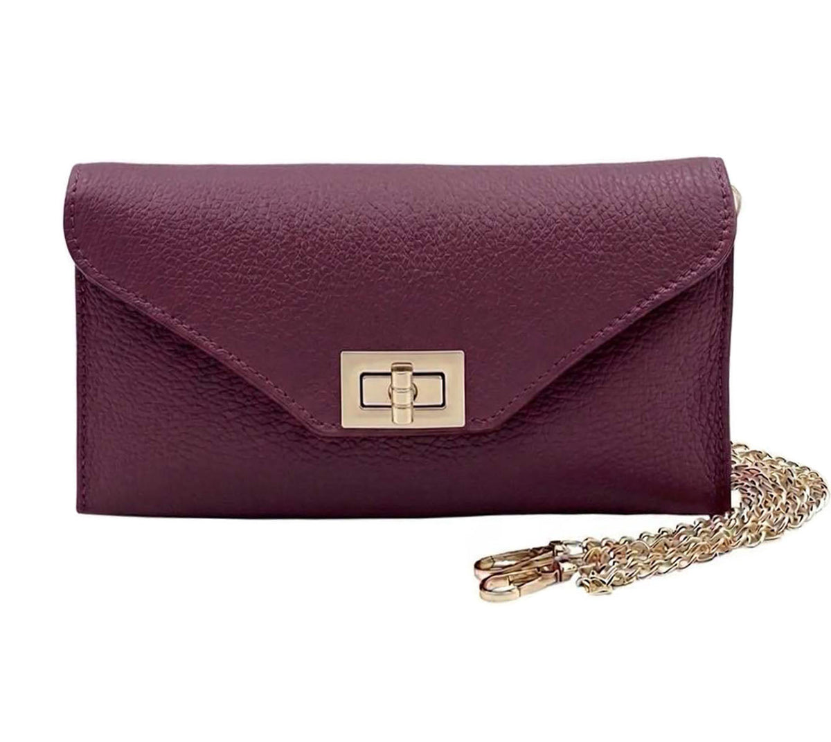 Teodora Italian Leather Evening Clutch Bag - Leather Italiano