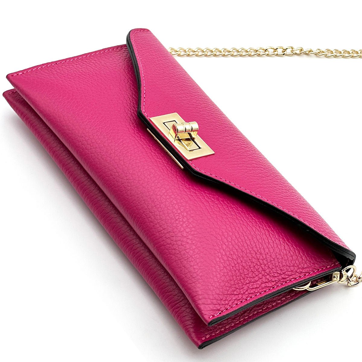 Teodora Italian Leather Evening Clutch Bag - Leather Italiano