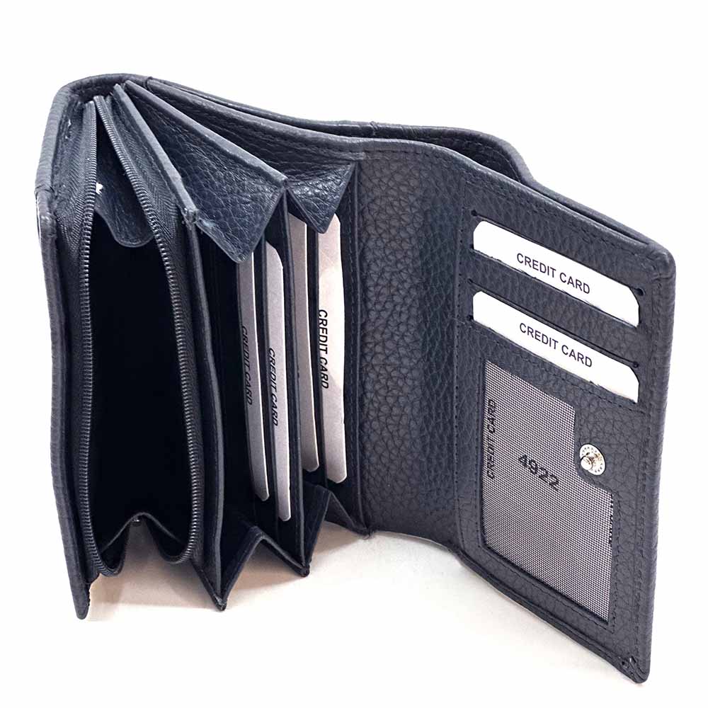Tris Leather Wallet - Leather Italiano